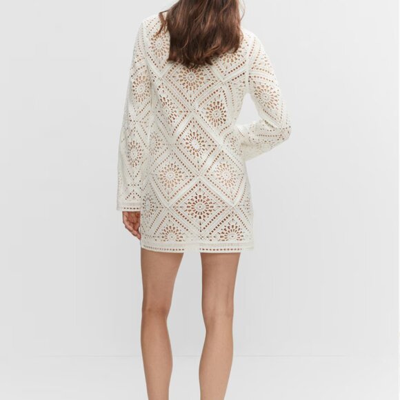 Mango White Long Sleeve Dress - Picture 2 of 6